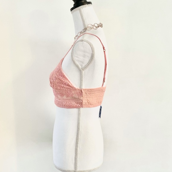 New FREE PEOPLE Elsie Embroidered Plunge Bralette - Picture 7 of 15